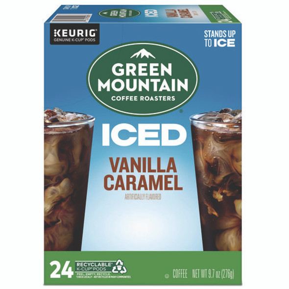 Vanilla Caramel Brew Over Ice Coffee K-Cups, 24/Box