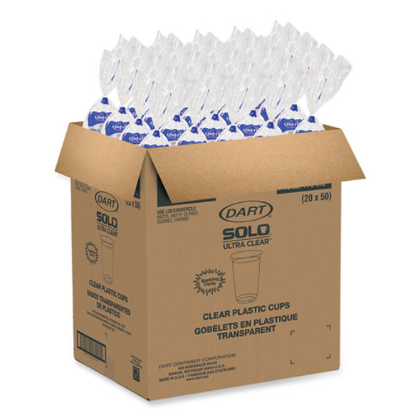 Ultra Clear Cups, 16 oz, Plastic, 50/Bag, 20 Bags/Carton
