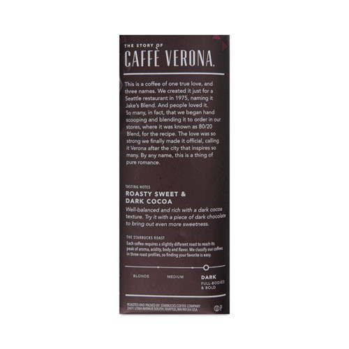 Whole Bean Coffee, Caffe Verona, 1 lb Bag