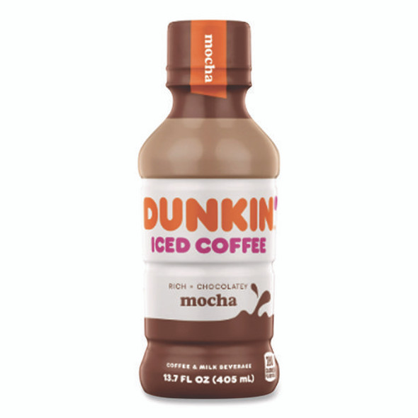 Mocha Iced Coffee Drink, 13.7 oz Bottle, 12/Carton