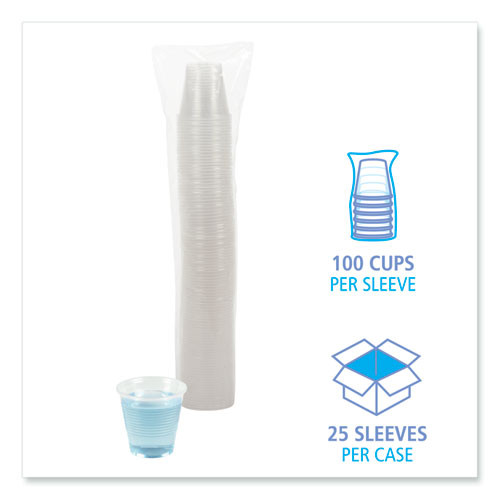 Translucent Plastic Cold Cups, 5 oz, 100/Sleeve, 25 Sleeves/Carton