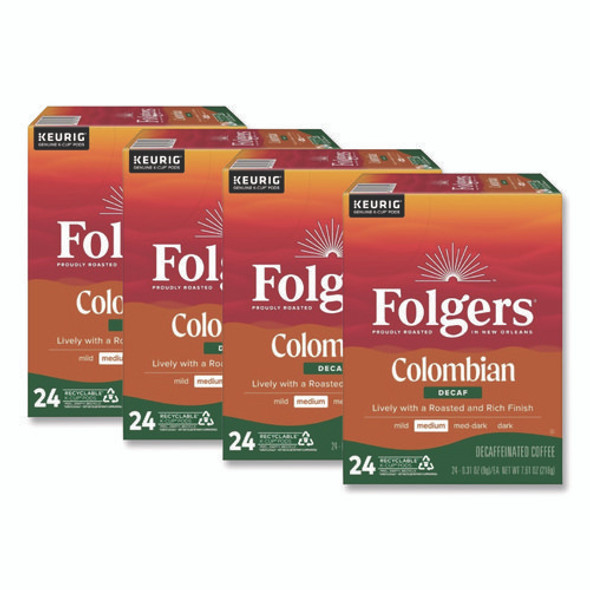 Colombian Decaf K-Cups, 24/ Box, 4 Boxes/Carton