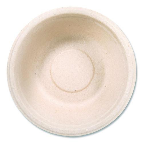 Compostable Molded Fiber Dinnerware, ProPlanet Seal, Bowl, 12 oz, Natural, 1,000/Carton