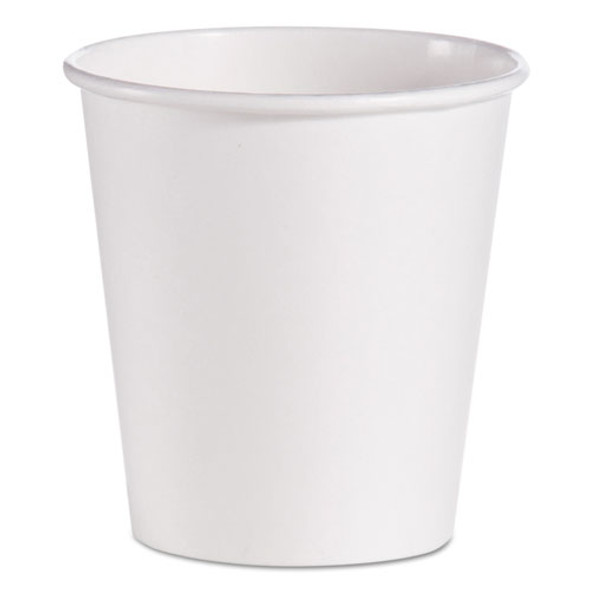 Single-Sided Poly Paper Hot Cups, 10 oz, White, 1,000/Carton Single-Sided Poly Paper Hot Cups, 10 oz, White, 1,000/Carton