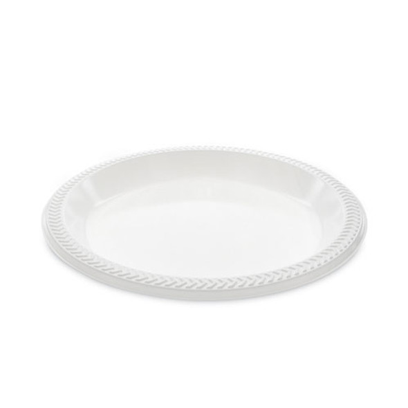 Meadoware Impact Plastic Dinnerware, Plate, 10.25" dia, White, 500/Carton