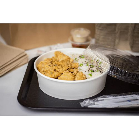 Food Bucket, 48 oz, 7.99" Diameter x 2.4" h, White, Paper, 270/Carton