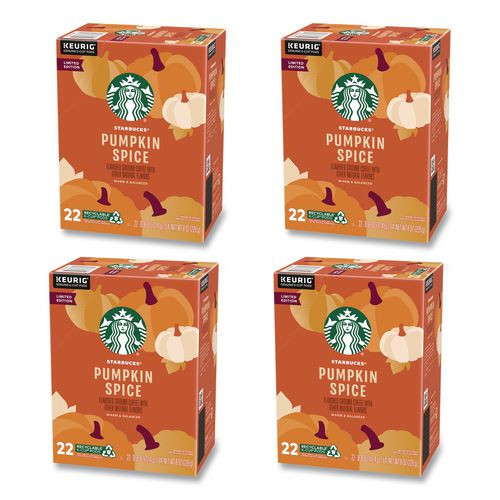 Pumpkin Spice Coffee, K-Cups, 22/Box, 4 Boxes/Carton