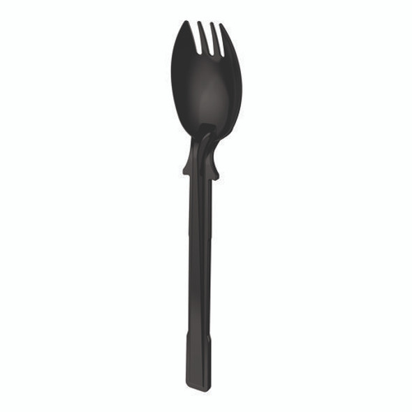 SmartStock Tri-Tower Dispensing System Cutlery, Mediumweight Spork, Plastic, Black, 40/Pack, 24 Packs/Carton SmartStock Tri-Tower Dispensing System Cutlery, Mediumweight Spork, Plastic, Black, 40/Pack, 24 Packs/Carton