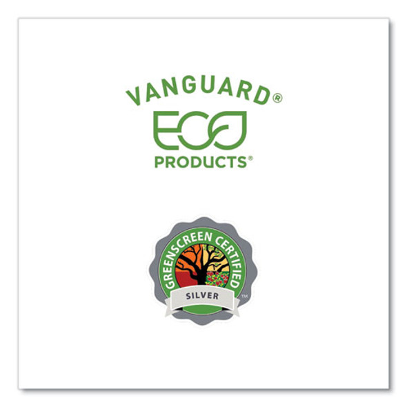 Vanguard Renewable and Compostable Sugarcane Plates, 10 x 10, White, 250/Carton