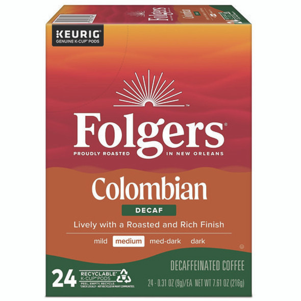 100% Colombian Decaf Coffee K-Cups, 24/Box