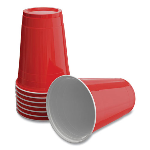 Plastic Cold Cups, 16 oz, Red, 50/Pack Plastic Cold Cups, 16 oz, Red, 50/Pack