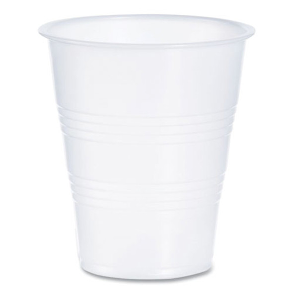 High-Impact Polystyrene Cold Cups, 7 oz, Plastic, Translucent, 100/Pack