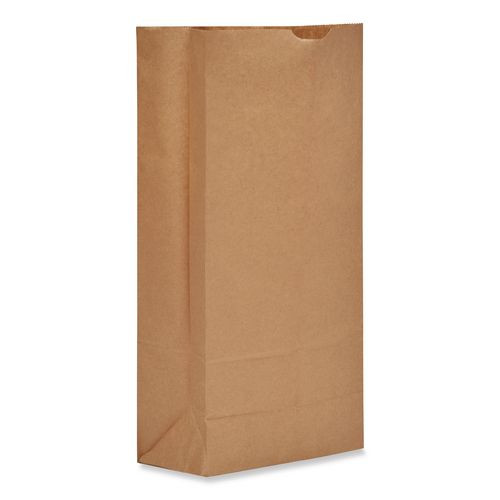 Grocery Paper Bags, #25 Size, Heavy-Duty, 8.25" x 5.38" x 18", Natural, 500/Bundle