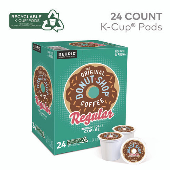 Donut Shop Coffee K-Cups, Regular, 24/Box