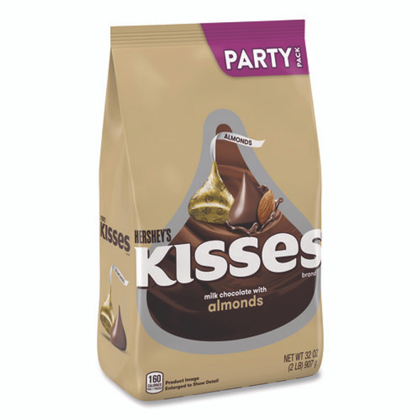 KISSES Milk Chocolate with Almonds, Party Pack, 32 oz Bag