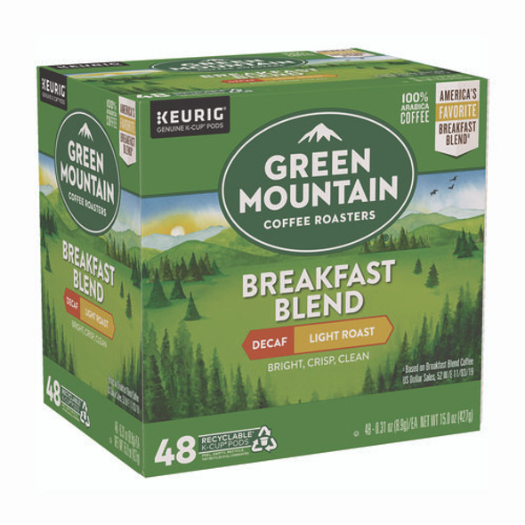 Breakfast Blend Decaf Coffee K-Cups, 48/Box