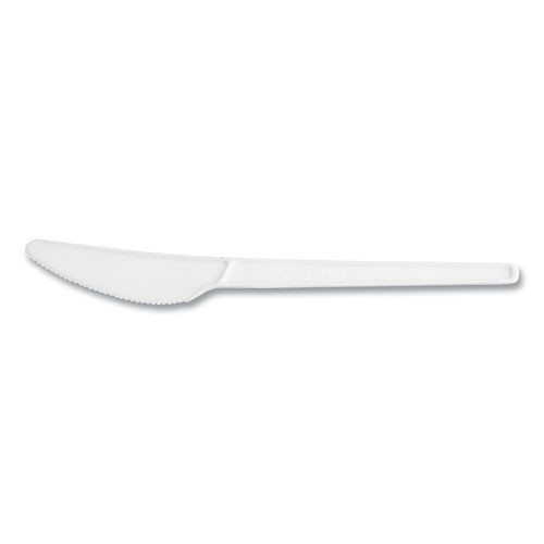 CPLA Cutlery, General Purpose Knife, Plastic, White, 1,000/Carton