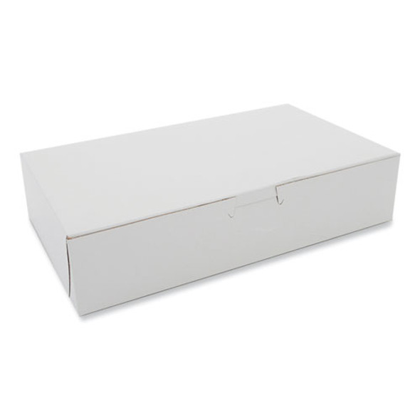 White One-Piece Non-Window Bakery Boxes, 10 x 6 x 2.25, White, Paper, 250/Carton White One-Piece Non-Window Bakery Boxes, 10 x 6 x 2.25, White, Paper, 250/Carton