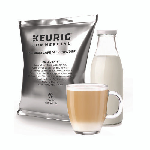 Premium Cafe Powders, Natural Milk, 16 oz Bag, 12/Carton