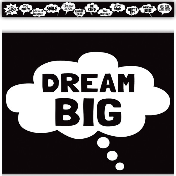 Speech Bubbles Straight Border Trim, 35 Feet Per Pack, 6 Packs Speech Bubbles Straight Border Trim, 35 Feet Per Pack, 6 Packs