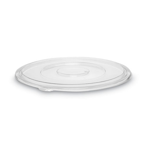 Caterline Pack n' Serve Plastic Lids, Flat Lid, 16" Diameter, Clear, 50/Carton