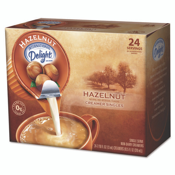 Coffee Creamer, Hazelnut, 0.44 oz Mini Cups, 24/Box Coffee Creamer, Hazelnut, 0.44 oz Mini Cups, 24/Box