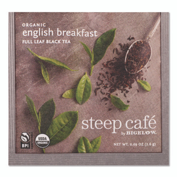 steep Cafe Organic Black Tea, English Breakfast, 50 Bags/Carton