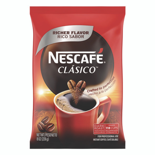 Clasico Dark Roast Instant Coffee, 8 oz Pouch