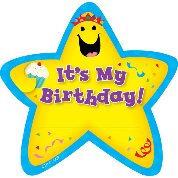 It’s My Birthday! Star Badges, 36 Per Pack, 3 Packs