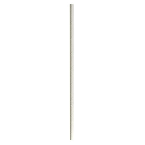 Wrapped Jumbo Paper Straws, 7.75", Paper, White, 1,280/Carton