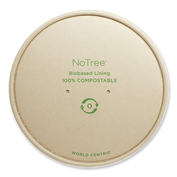 Paper Lids for Bowls. 5.9" Diameter, Natural, 300/Carton
