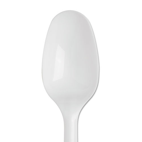SmartStock Plastic Cutlery Refill, Series-B, Mediumweight Spoon, White, 40/Pack, 24 Packs/Carton