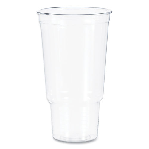 Ultra Clear Pedestal PET Cups, 32 oz, Plastic, Clear, 25/Bag, 20 Bags/Carton