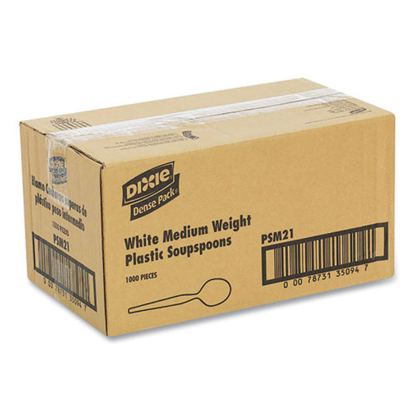 Plastic Cutlery, Mediumweight Soup Spoon, White, 1,000/Carton Plastic Cutlery, Mediumweight Soup Spoon, White, 1,000/Carton
