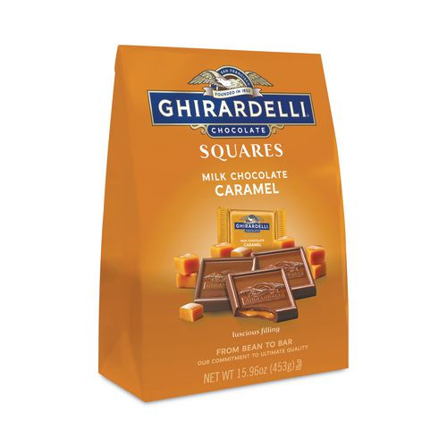 Milk Chocolate and Caramel Chocolate Squares, 15.96 oz Bag