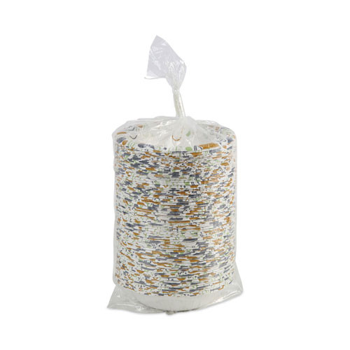 Deerfield Printed Paper Bowl, 12 oz, Coated/Soak Proof, Multicolor, 125/Pack, 8 Packs/Carton