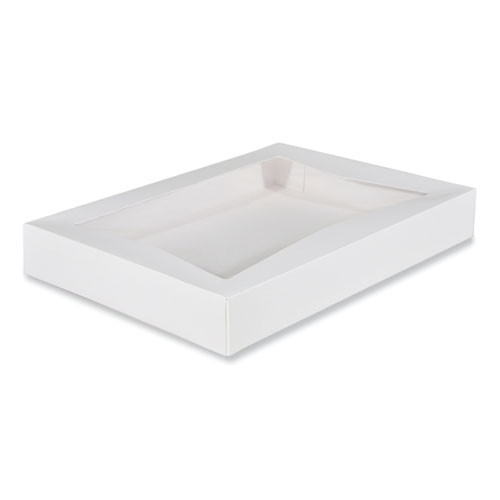 Window Flag Design Pie Boxes, 16 x 12 x 2.25, White, Paper, 100/Carton