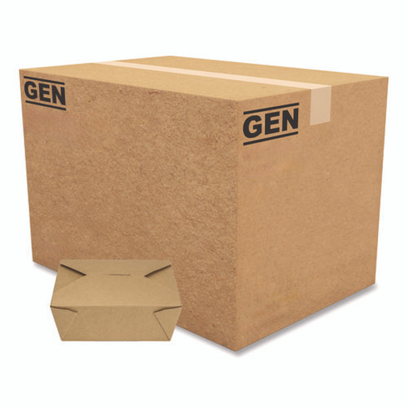 Reclosable Kraft Take-Out Box, 48 oz, Brown, Paper, 300/Carton Reclosable Kraft Take-Out Box, 48 oz, Brown, Paper, 300/Carton