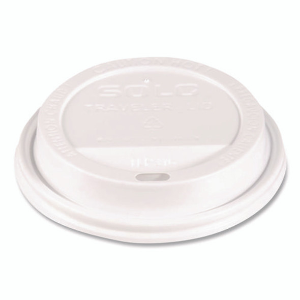 Traveler Hot Cup Lids, Fits 12 oz to 16 oz Hot Cups, Plastic, White, 100/Pack Traveler Hot Cup Lids, Fits 12 oz to 16 oz Hot Cups, Plastic, White, 100/Pack