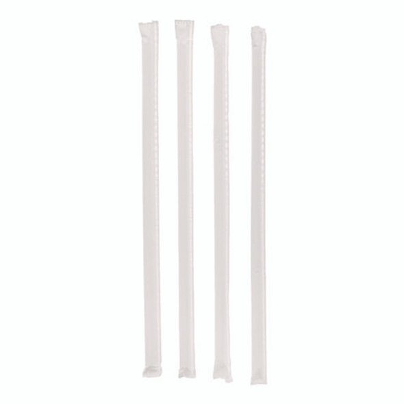 Giant Paper-Wrapped Straw, 10.25", Translucent, 1,800/Carton