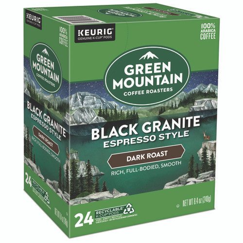 Black Granite Espresso Style K-Cups, 24/Box