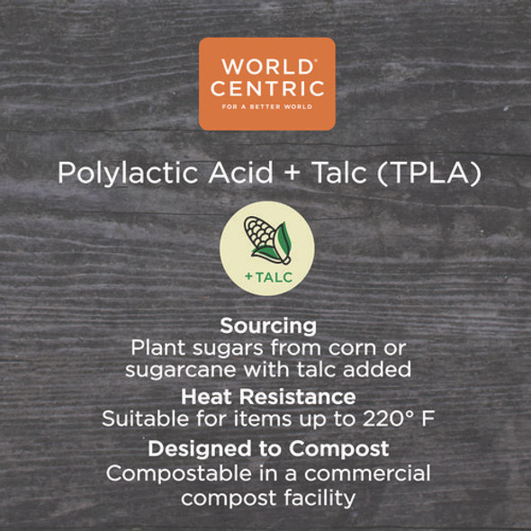 TPLA Compostable Cutlery, Soup Spoon, Plastic, White, 750/Carton