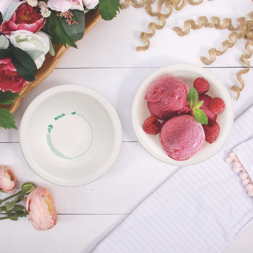 Compostable Paper Dinnerware, ProPlanet Seal, Bowl, 12 oz, White, 125/Pack