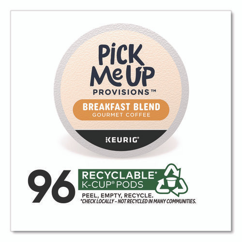 Breakfast Blend Coffee K-Cups, 24/Box, 4 Boxes/Carton