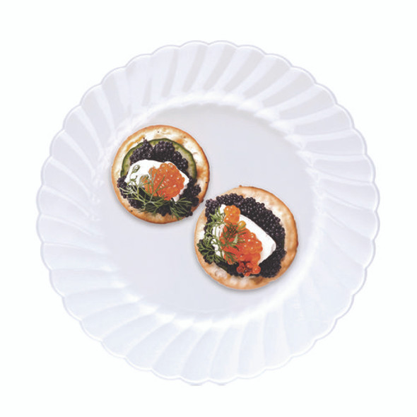 Classicware Plastic Dinnerware, Plate, 6" dia, White, 180/Carton