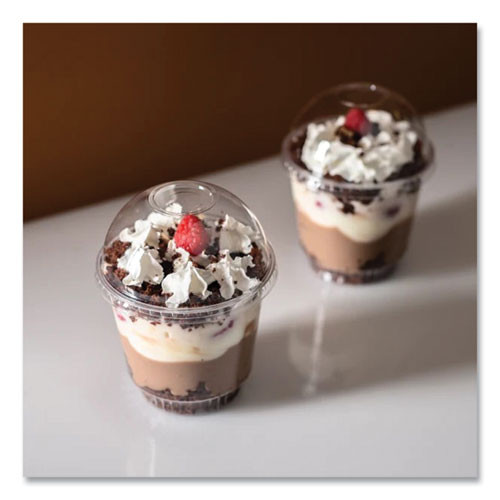 PET Lids, No Hole Dome Lid, Fits 12 oz to 24 oz Cold Cups, Plastic, Clear, 1,000/Carton