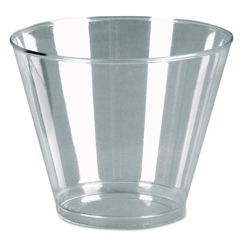 Comet Plastic Tumblers, Squat, 9 oz, Clear, 500/Carton