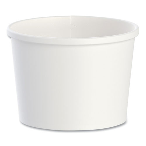Flexstyle Double Poly Paper Containers, 12 oz, 3.6" Diameter, White, Paper, 25/Bag, 20 Bags/Carton