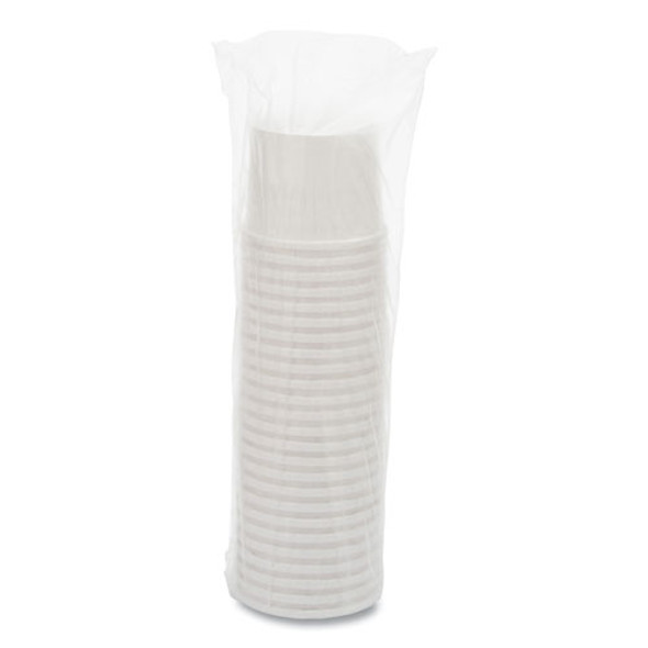 Flexstyle Double Poly Paper Containers, 12 oz, 3.6" Diameter, White, Paper, 25/Bag, 20 Bags/Carton Flexstyle Double Poly Paper Containers, 12 oz, 3.6" Diameter, White, Paper, 25/Bag, 20 Bags/Carton