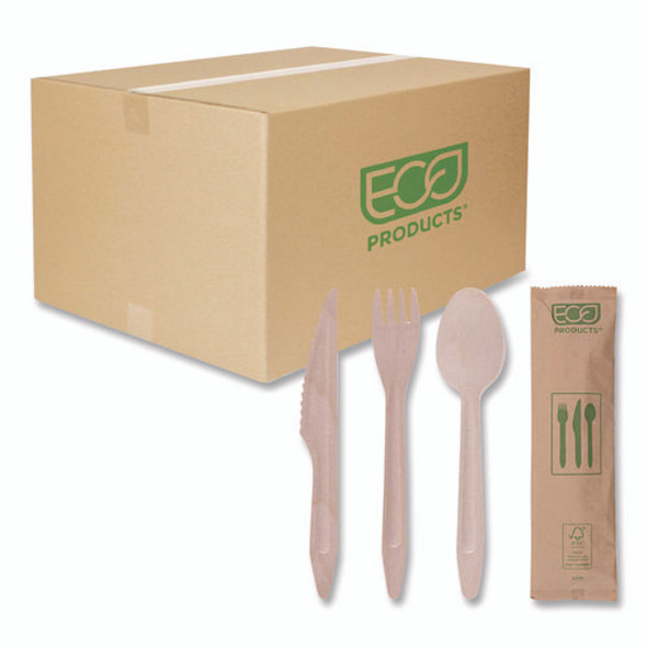 Wood Cutlery, General Purpose, Fork/Knife/Napkin/Spoon, Natural, 500/Carton